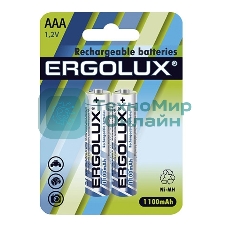 Аккумулятор Ergolux AAA-1100 мАч Ni-Mh BL-2 NHAAA1100BL2 1.2В (блист.2шт)