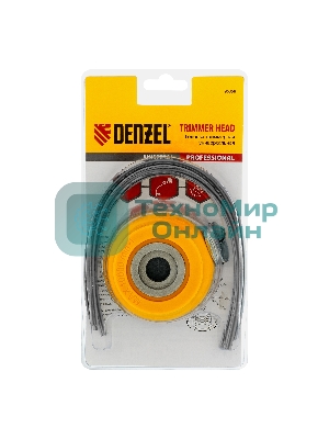 Головка триммерная Denzel универсальная алюминиевый корпус, леска до 4 мм D