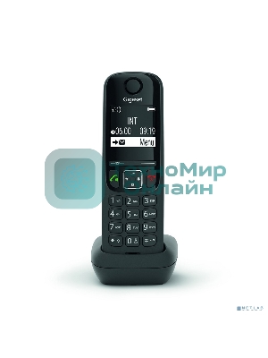 Дополнительная трубка Dect Gigaset AS690HX черный для AS690