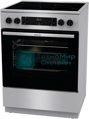 Плита электрическая Gorenje GECS6C70XC серебристый, конфорок 4 электрических, духовка 71 л, 60 см x 85 см x 60 см