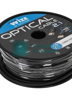 Кабель HDMI Wize AOC-8K-HM-HM-70M оптический, 70 м, 8K/60HZ, 4:4:4, v.2.1, ARC, 19M/19M, черный, коробка