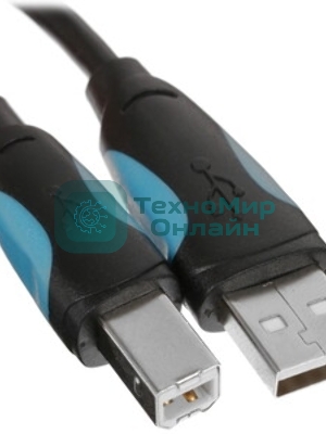 Кабель Vention USB 2.0 AM/BM - 3 м. черный VAS-A16-B300