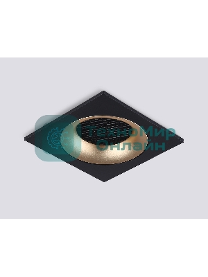 Светильник встраиваемый Ambrella light TN102730 BK/GD черный/золото GU5.3 92*92*23