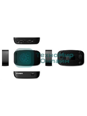Приставка для цифрового ТВ Hyundai H-DVB460 черный, DVB-T2, DVB-T, DVB-C, HDMI, USB 2.0 х2