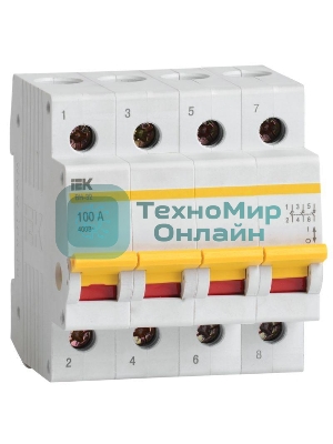Выключатель нагрузки ВН-32 100А/4П IEK MNV10-4-100