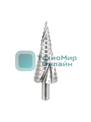 Сверло по металлу ступенчатое Kranz ТИТАН 4,0-30,0 мм 98 мм 65 HRC Р6М5 TiN