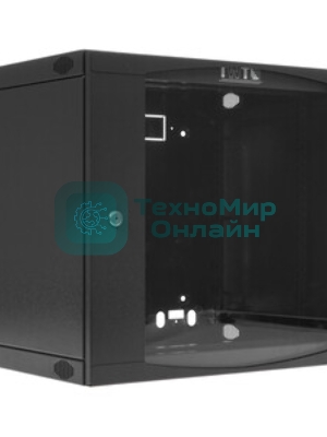 Шкаф настенный Lanmaster Next TWT-CBWNG-9U-6X4-BK 9U 550x450 мм пер. дв. стекл съемные бок. пан. 60 кг черный