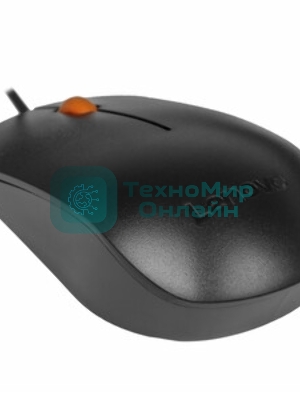 Мышь проводная Lenovo 300 черный, 1600 dpi, USB, кнопки - 3