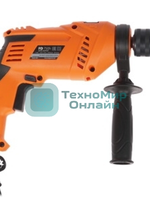 Дрель электрическая ударная PATRIOT FD 750h 120301444 с ударом, мощность 710Вт, макс.диаметр 13мм, глубиномер + дополнительная ручка