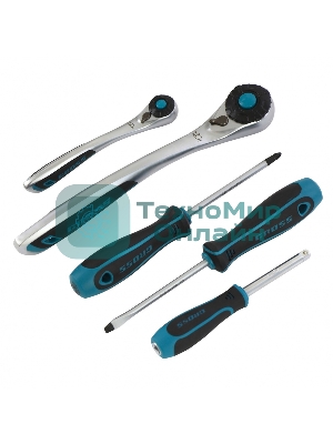 Набор инструментов Gross 14148 78 пред., 120 зубьев, CrV, 1/4, 1/2