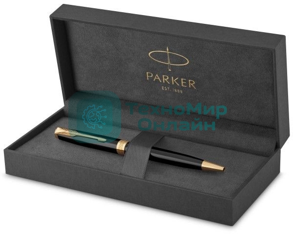 Ручка шариковая Parker Sonnet Core K530 (CW1931497) LaqBlack GT, M, черные чернила, подарочная коробка