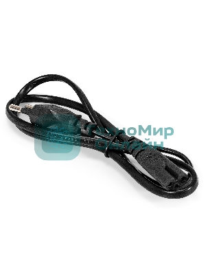 Кабель питания ноутбуков, аудио/видео ExeGate Special PCN-7,5S (Евровилка CEE7/16->C7, 2*0.5мм2, CCA, черный, 0.75м)