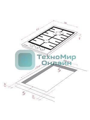 Газовая варочная панель Kuppersberg FG 36 W