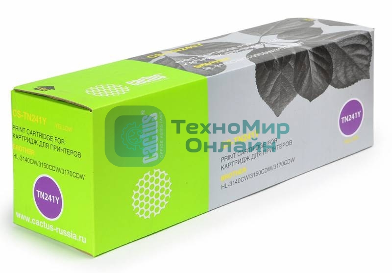 Картридж лазерный Cactus CS-TN241Y желтый (1400 стр.) для Brother HL-3170CDW