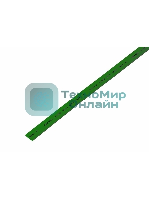 Термоусаживаемая трубка Rexant 7,0/3,5 мм, зеленая, упаковка 50 шт. по 1 м