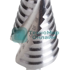 Сверло по металлу ступенчатое Kranz ТИТАН 4,0-30,0 мм 98 мм 65 HRC Р6М5 TiN