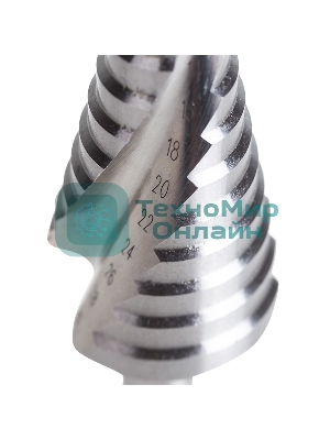 Сверло по металлу ступенчатое Kranz ТИТАН 4,0-30,0 мм 98 мм 65 HRC Р6М5 TiN