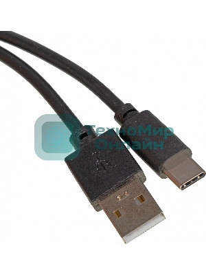 Кабель USB (m)-USB Type-C (m) 1м черный