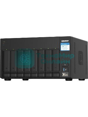 Сетевое хранилище без дисков SMB QNAP TS-832PX-4G 8-Bay NAS, AL324 64-bit quad-core 1.7GHz, 4Gb DDR4 SO-DIMM RAM (up to 1x16 Gb), 8 x 3.5