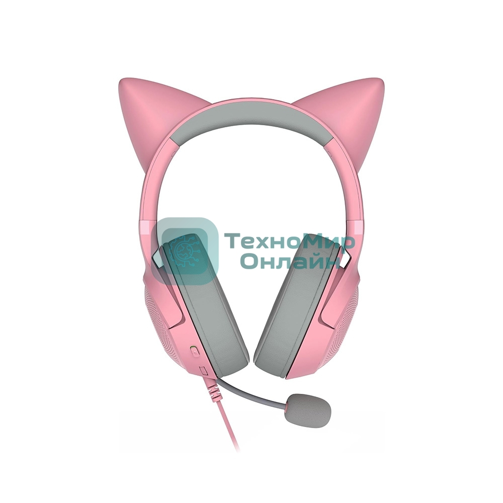 Гарнитура Razer Kraken Kitty V2 Quartz розовый, проводная, USB, подсветка