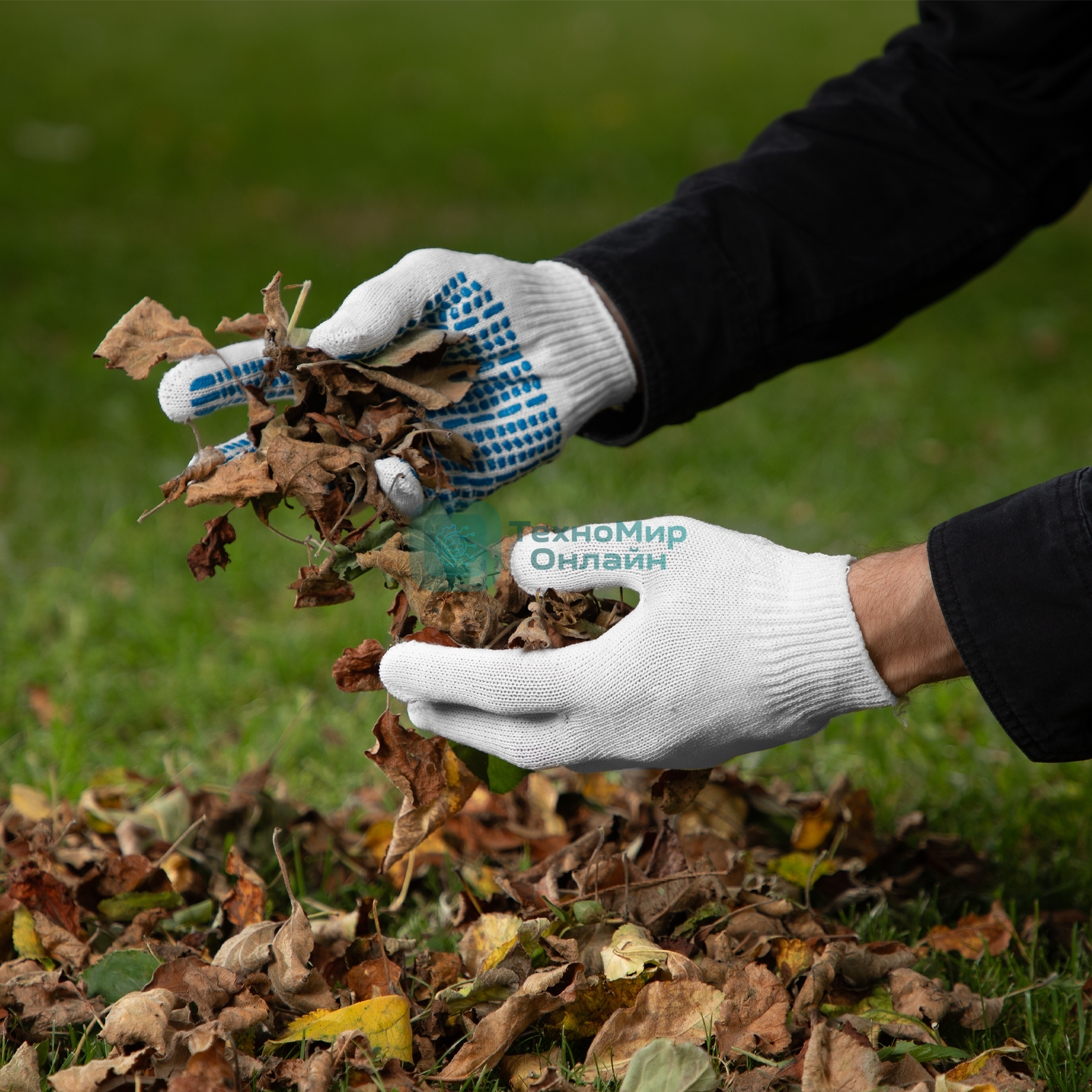 Перчатки трикотажные, с ПВХ Протектор, 32 г, 10 класс, 10 пар/уп