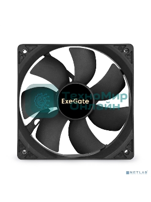 Вентилятор для корпуса ExeGate EX12025S2P черный, 120 мм, 1500 об/мин, 24 дБ, 2 pin