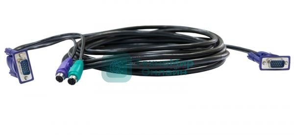 Кабель D-Link DKVM-CB5 KVM Cable with VGA and 2 x PS/2 connectors for DKVM-4K, 4.5m.