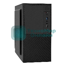 Компьютерный корпус Minitower ExeGate BAA-308UC черный (mATX, без БП, 1хUSB/1хUSB 3.0/1хTypeC, HD Audio)