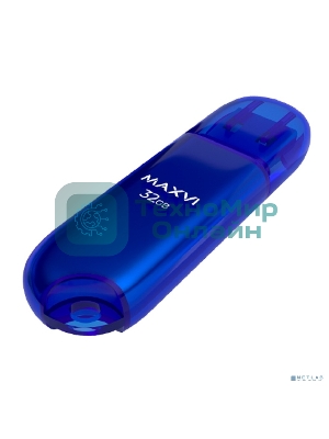 Флешка USB Maxvi P1 blue (FD32GBUSB20C10P1), 32Gb, USB 2.0, R/W 15/5, синий