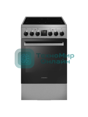 Плита электрическая Maunfeld MEC55CS08D серебристый, конфорок 4 шт, духовка 60 л, 50 см x 85 см x 60 см
