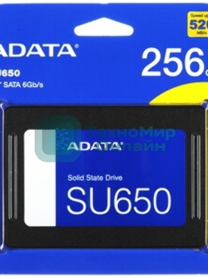 Накопитель SSD ADATA SU650, 256Gb, SATA III, 2.5