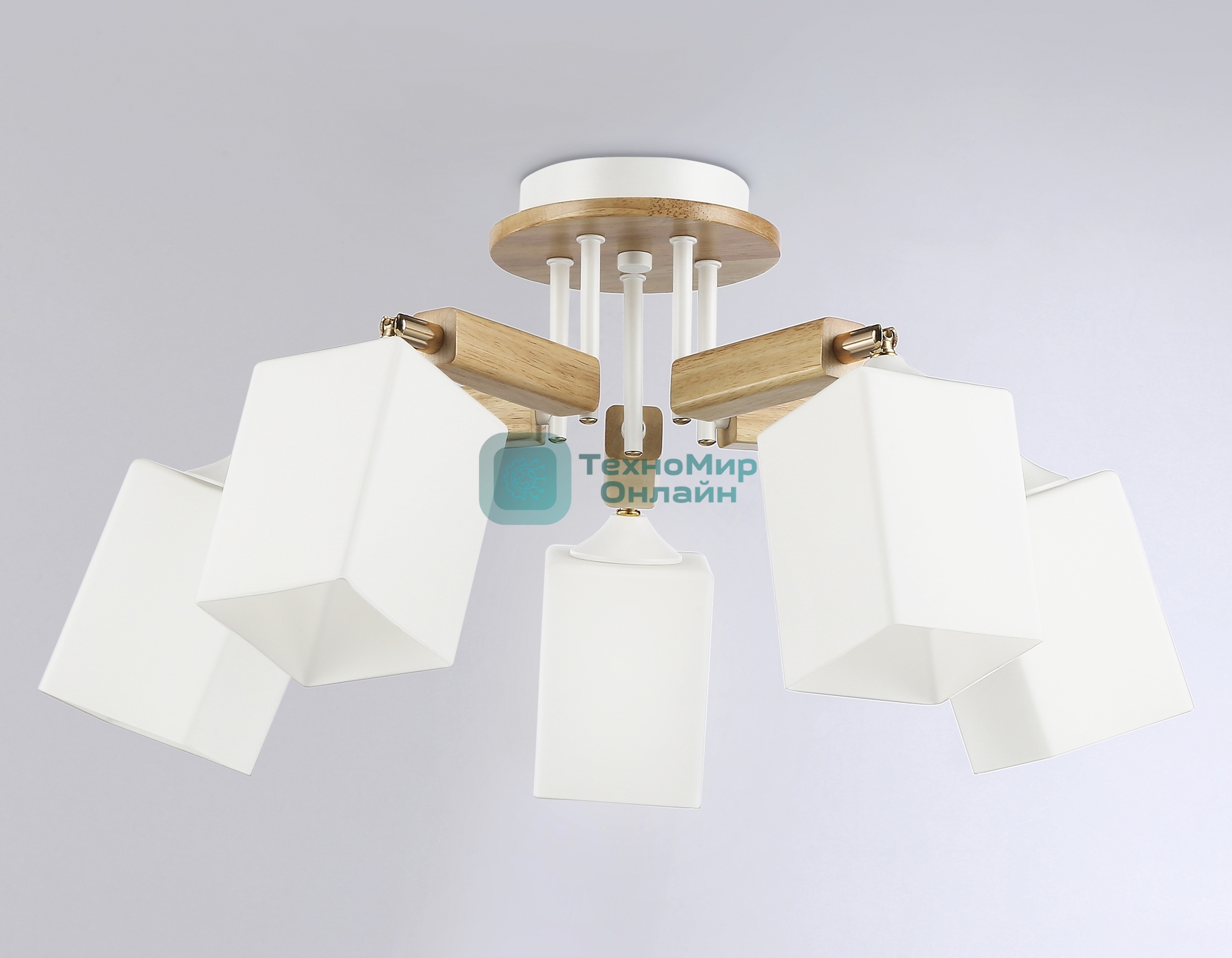 Светильник Ambrella light TR9518/5 WH/GD/FR белый/золото/белый матовый E27*5 max 40W D670*260