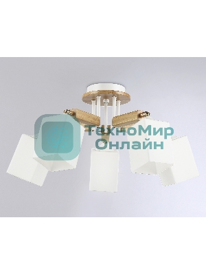 Светильник Ambrella light TR9518/5 WH/GD/FR белый/золото/белый матовый E27*5 max 40W D670*260