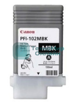 Картридж струйный Canon PFI-102MBk (0894B001) матовый черный, 130 мл., для iPF500/600/700