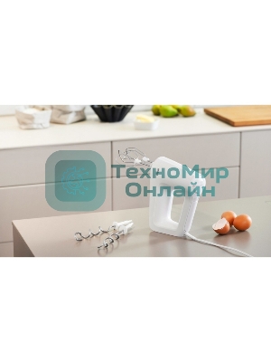 Миксер Braun  HM3000 Мощность 450Вт. Управл-е механич. 5 скоростей. Туроборежим. Венчик для взбивания. Насадка для замешивания теста.