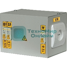 Ящик с понижающим трансформатором ЯТП 0.25 220/24B (2 авт. выкл.) IEK MTT12-024-0250