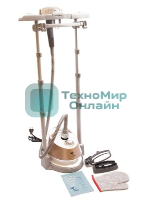 Отпариватель Kitfort КТ-913 белый/золотистый, 2000 Вт, 35 г/мин, 1300 мл