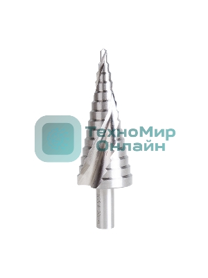 Сверло по металлу ступенчатое Kranz ТИТАН 4,0-30,0 мм 98 мм 65 HRC Р6М5 TiN