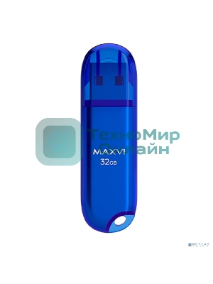 Флешка USB Maxvi P1 blue (FD32GBUSB20C10P1), 32Gb, USB 2.0, R/W 15/5, синий