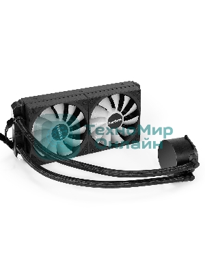 Система жидкостного охлаждения ExeGate BlackWater-240V3.PWM.ARGb черный, 120 мм, алюминий/медь, 1800 об/мин, 37 дБ, 4 pin, 150 Вт