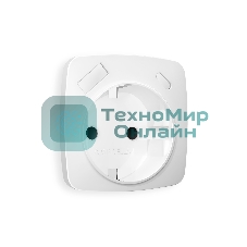 Лицевая панель OMEGA (Белый матовый) для электрической розетки с/з со шторками 2USB A+C QUANT OP1300