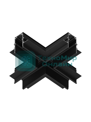 GL3358 BK черный коннектор х-образный встраиваемый 170*170*46,8