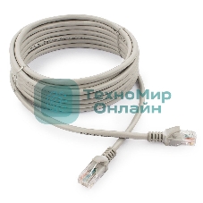 Патч-корд UTP Cablexpert cat.5e, 5м, литой, многожильный серый