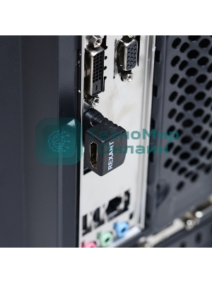 Переходник штекер Rexant HDMI - гнездо HDMI, угловой