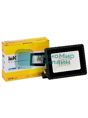 Прожектор IEK LPDO601-30-65-K02 СДО 06-30 светодиодный черный IP65 6500 K IEK