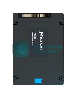 Накопитель SSD Micron 7400 PRO, 1920Gb, SSD, U.3, NVMe, PCIe 4.0 x4, 3D TLC, R/W 6500/2200MB/s, IOPs 430 000/95 000, 3500TBW, DWPD 1 (5 лет)