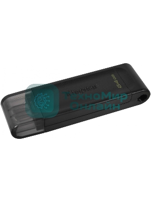 Флешка USB Kingston DataTraveler DT70 (DT70/64Gb), 64Gb, USB Type-C 3.2, R/W 70/45, черный