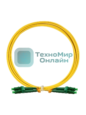 Патч-корд волоконно-оптический ExeGate FC-D-9-LC/APC-LC/APC-2M-LSZH (Шнур ВО SM 9/125 (OS2/G.652.D), LC/APC-LC/APC, Duplex, LSZH, 2м)