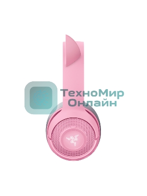 Беспроводные наушники Razer Kraken Kitty V2 BT Quartz Edition розовый, охватывающие, Bluetooth, RGB-подсветка (ушки), до 40 ч