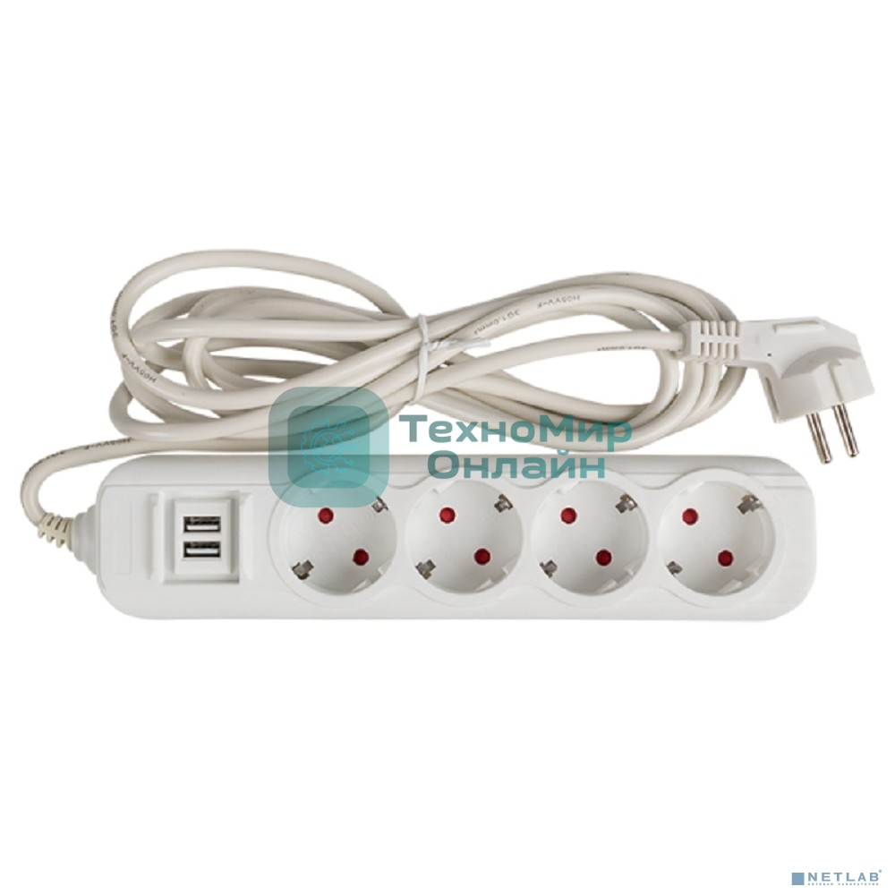 Удлинитель EKF UBA16-2USB-4-05i Удлинитель 